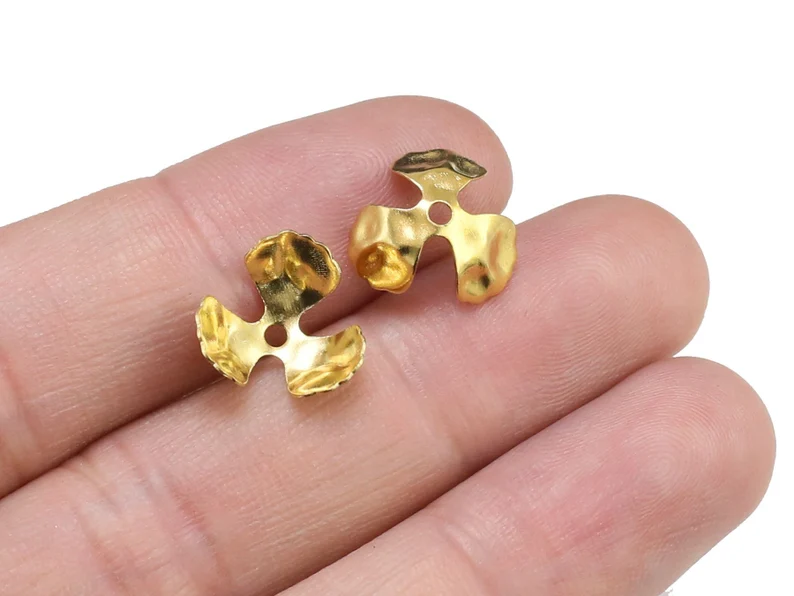 Jewelry Making Gemstones - 100 قطعة من أغطية الخرز النحاسية،