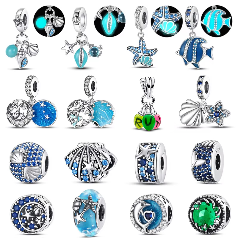 925 فضة المحيط توهج الأسماك شل - مراجعة Jewelry Making In La وسعره